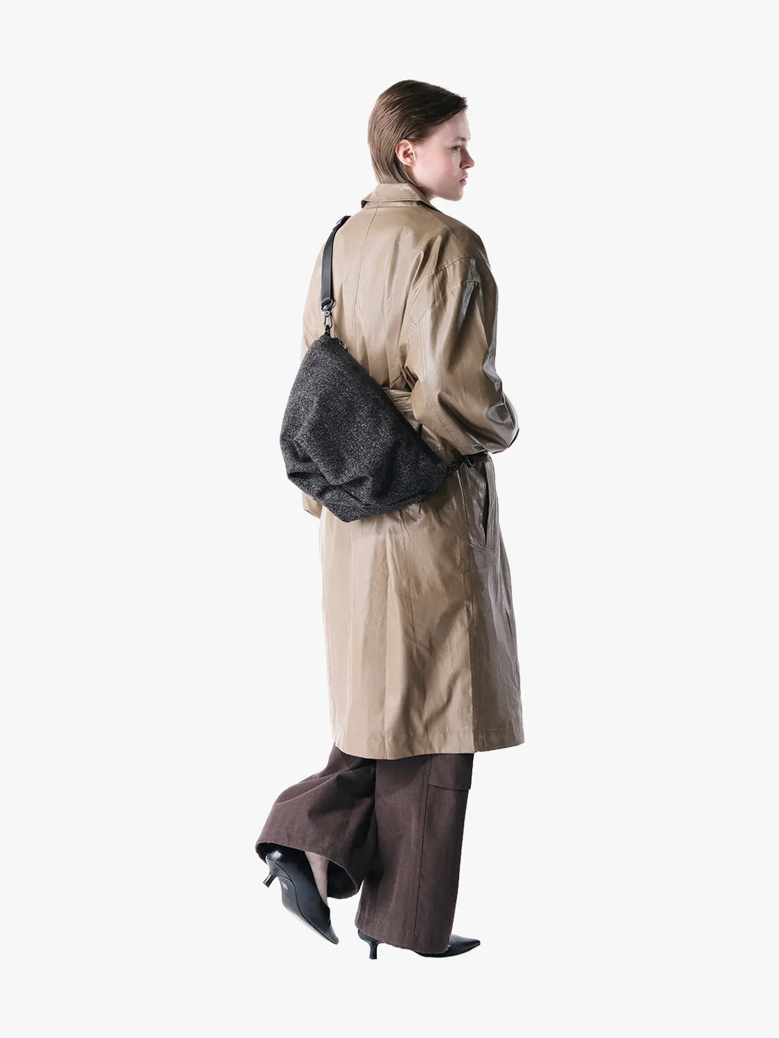 côte&ciel Orne crossbody taske 9,5L antracit tweed