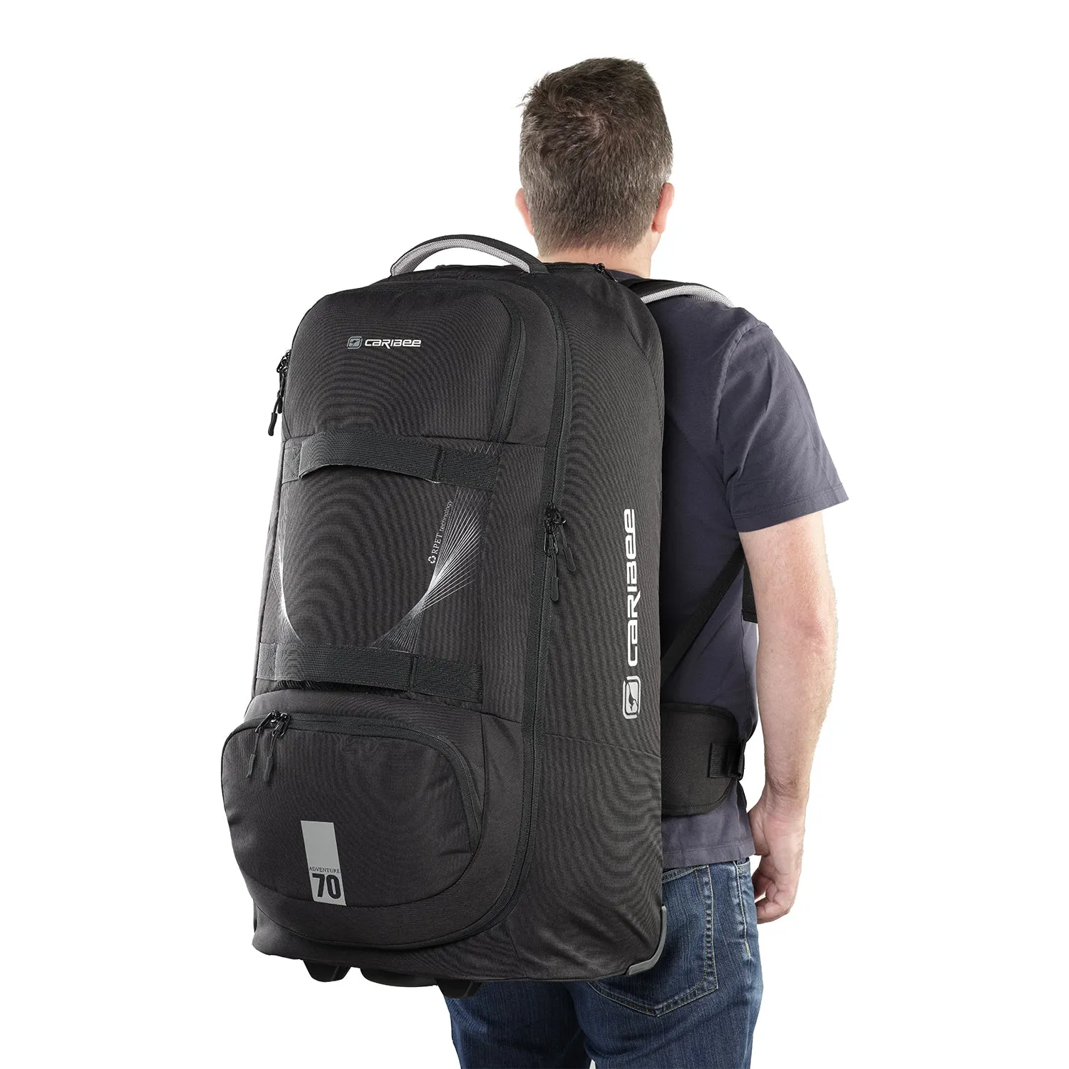 Caribee Adventure 70L rygsæk med hjul dybblå 70 liter