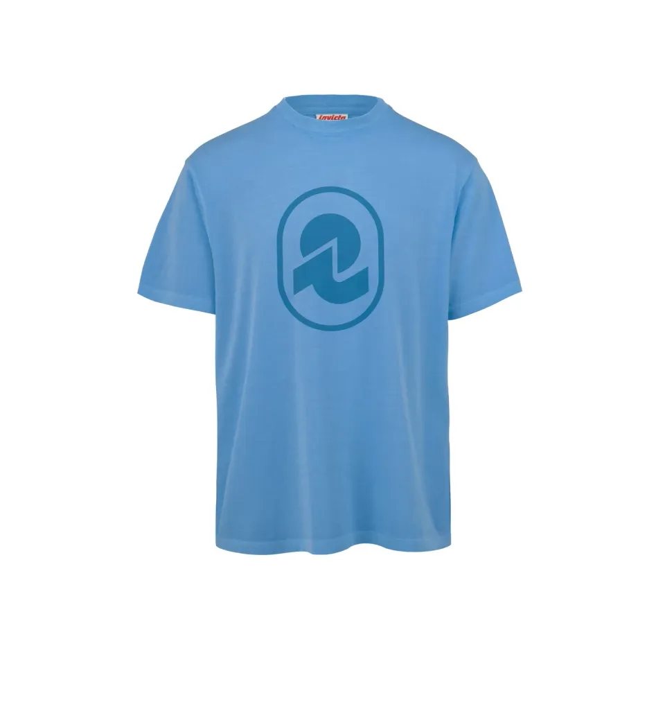 Invicta maxi logo t-shirt i økologisk bomuld faded