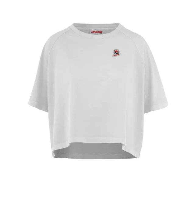 Invicta cropped t-shirt dame bomuld sort