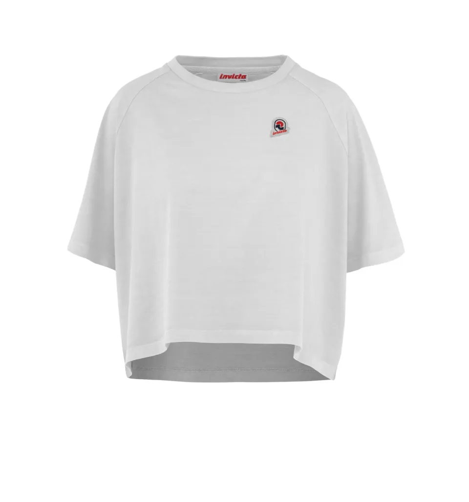 Invicta cropped t-shirt dame bomuld sort
