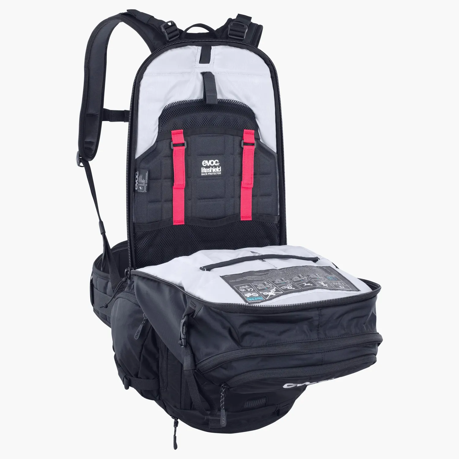 Evoc FR Tour 30 rygsæk sort 30 liter rygskjold