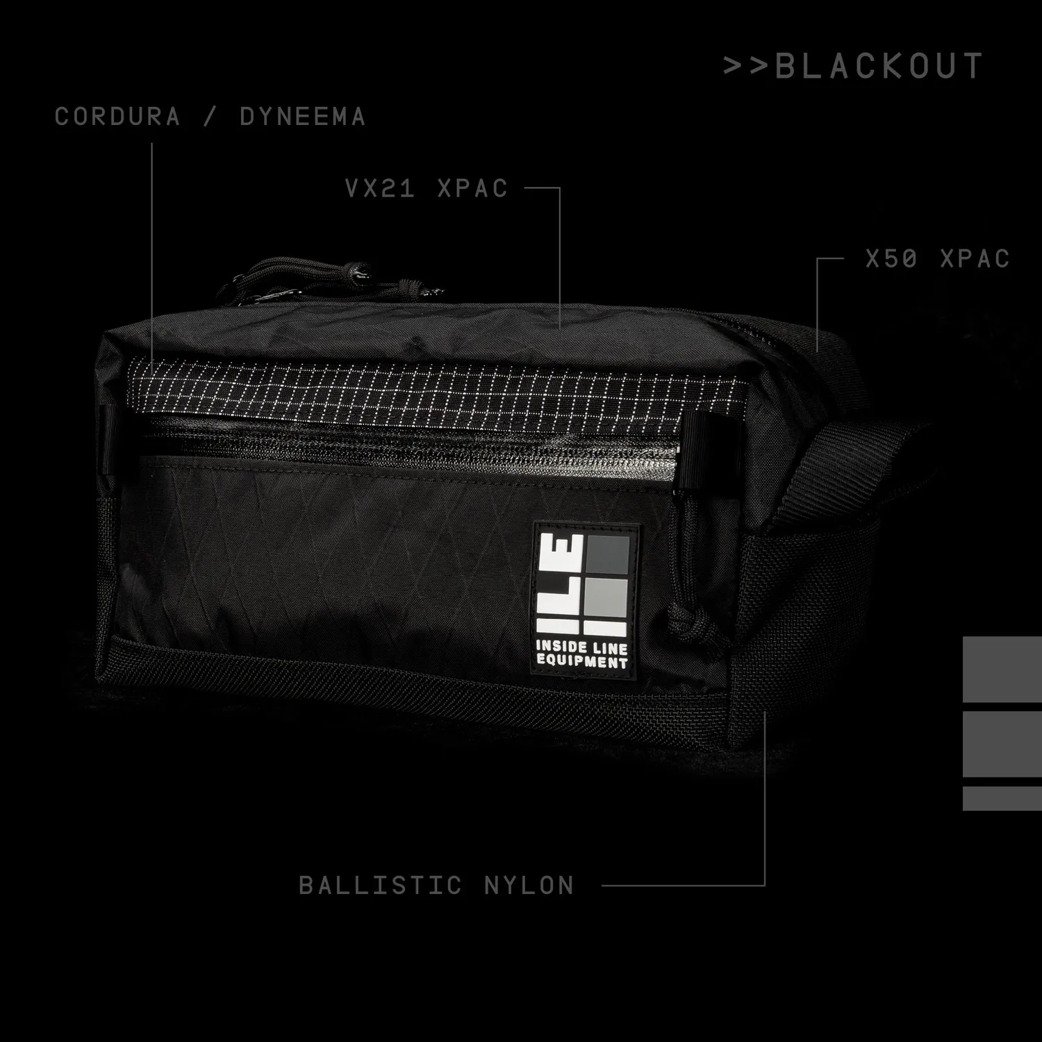 Inside Line Equipment Dopp Kit Utility toilettaske Blackout