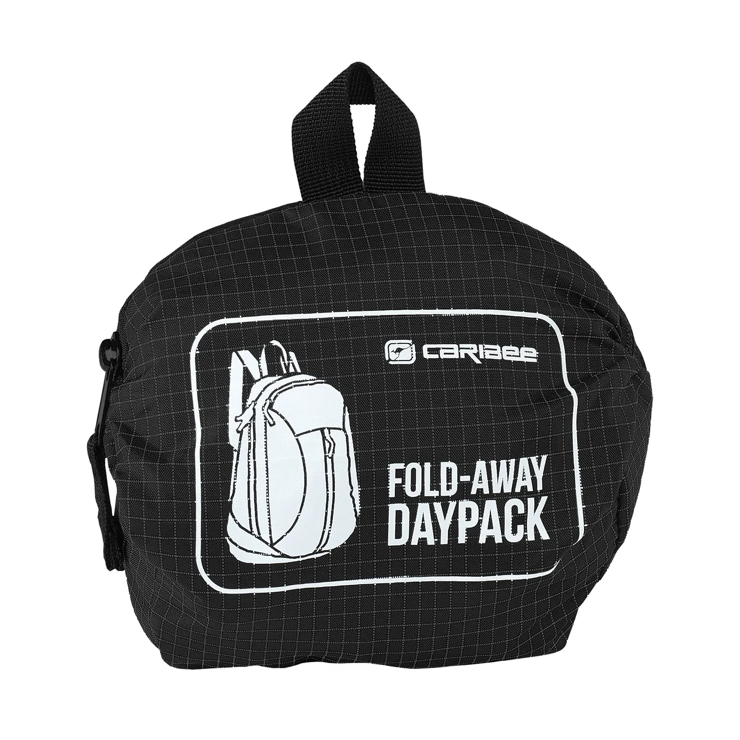 Caribee Foldaway daypack 20L sort foldbar