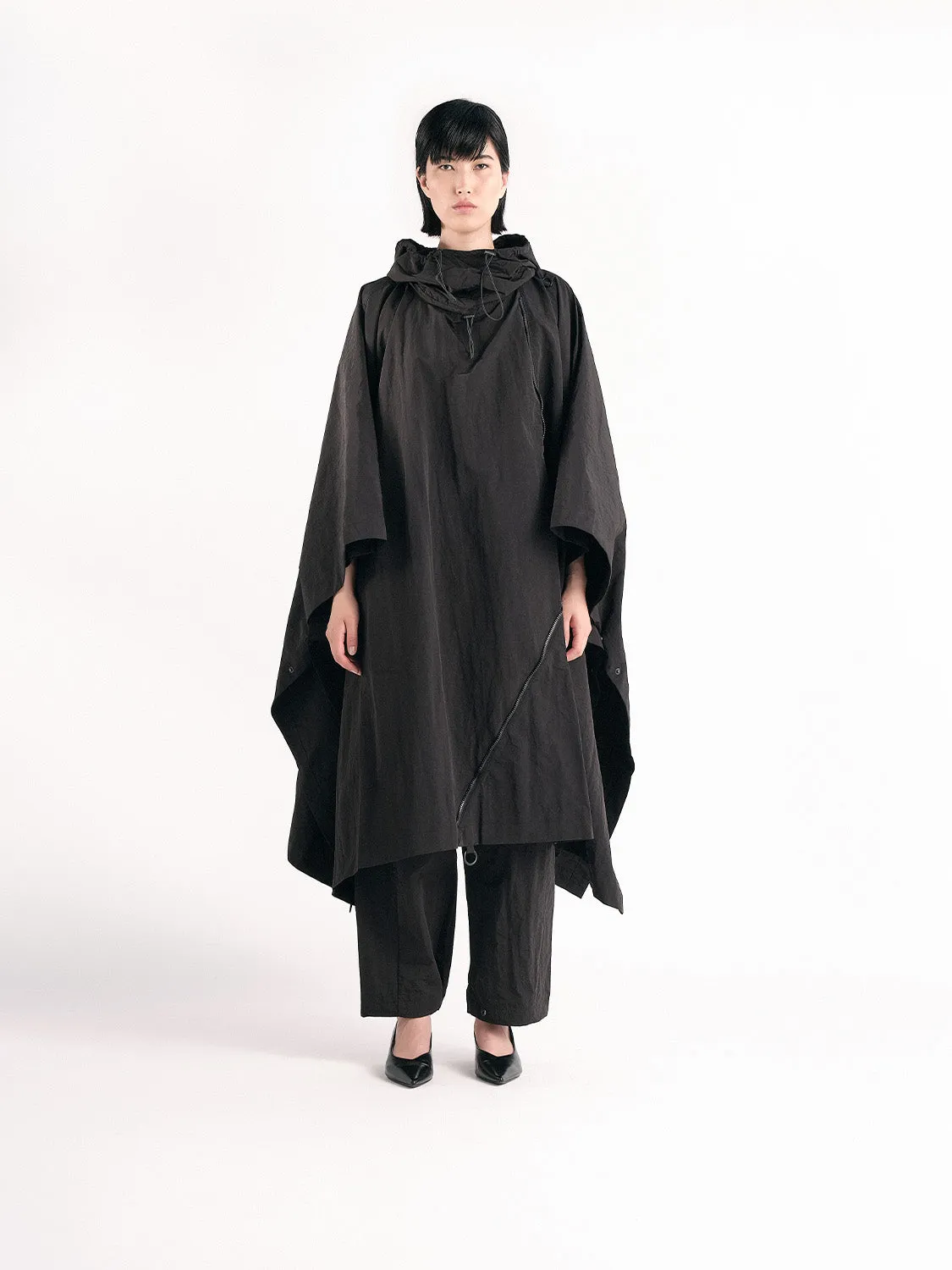 côte&ciel Vertex poncho sort polyamid one size