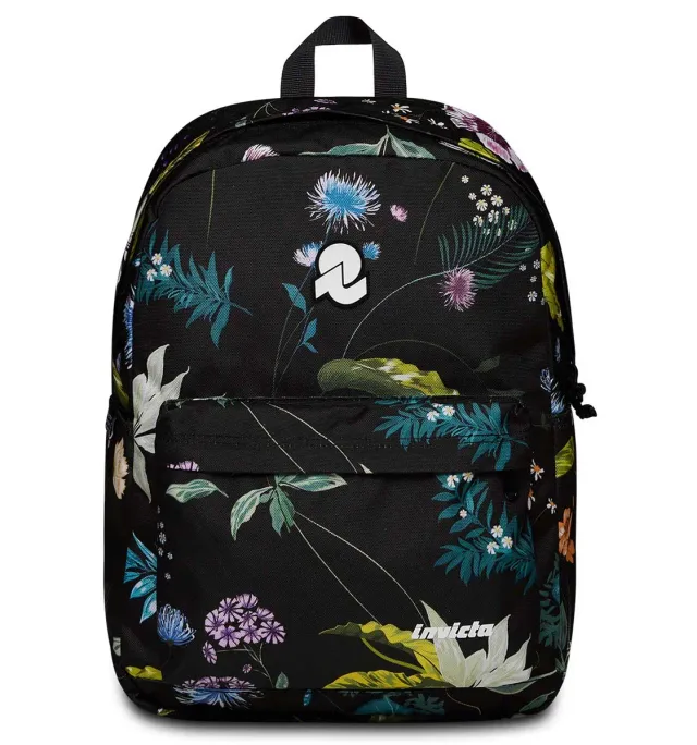 Invicta Carlson Fantasy rygsæk Black Flowers 24 liter