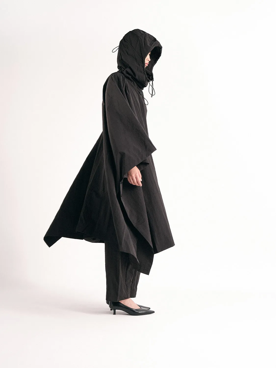 côte&ciel Vertex poncho sort polyamid one size