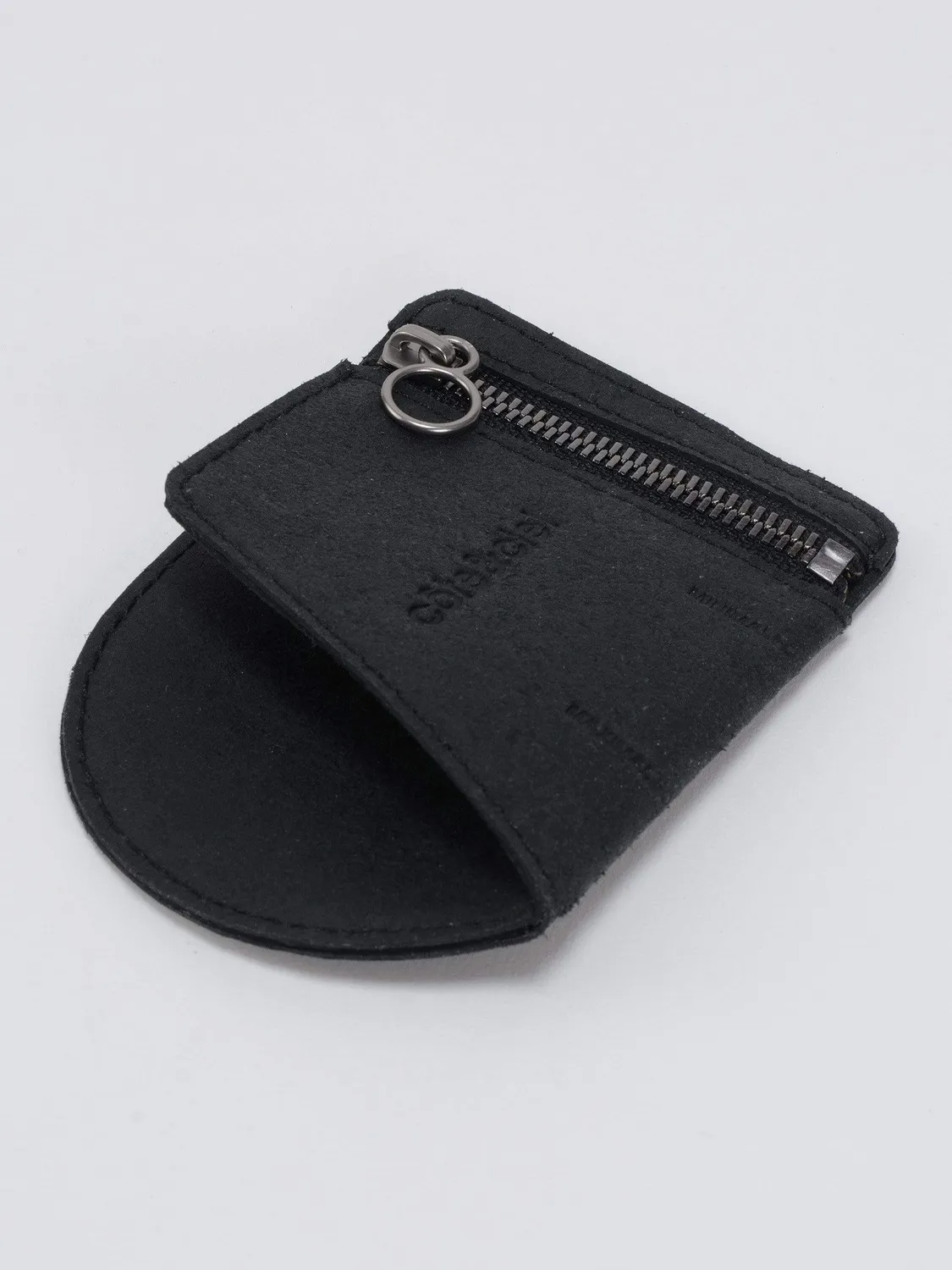 côte&ciel Zippered Coin Purse møntpung sort genbrugslæder
