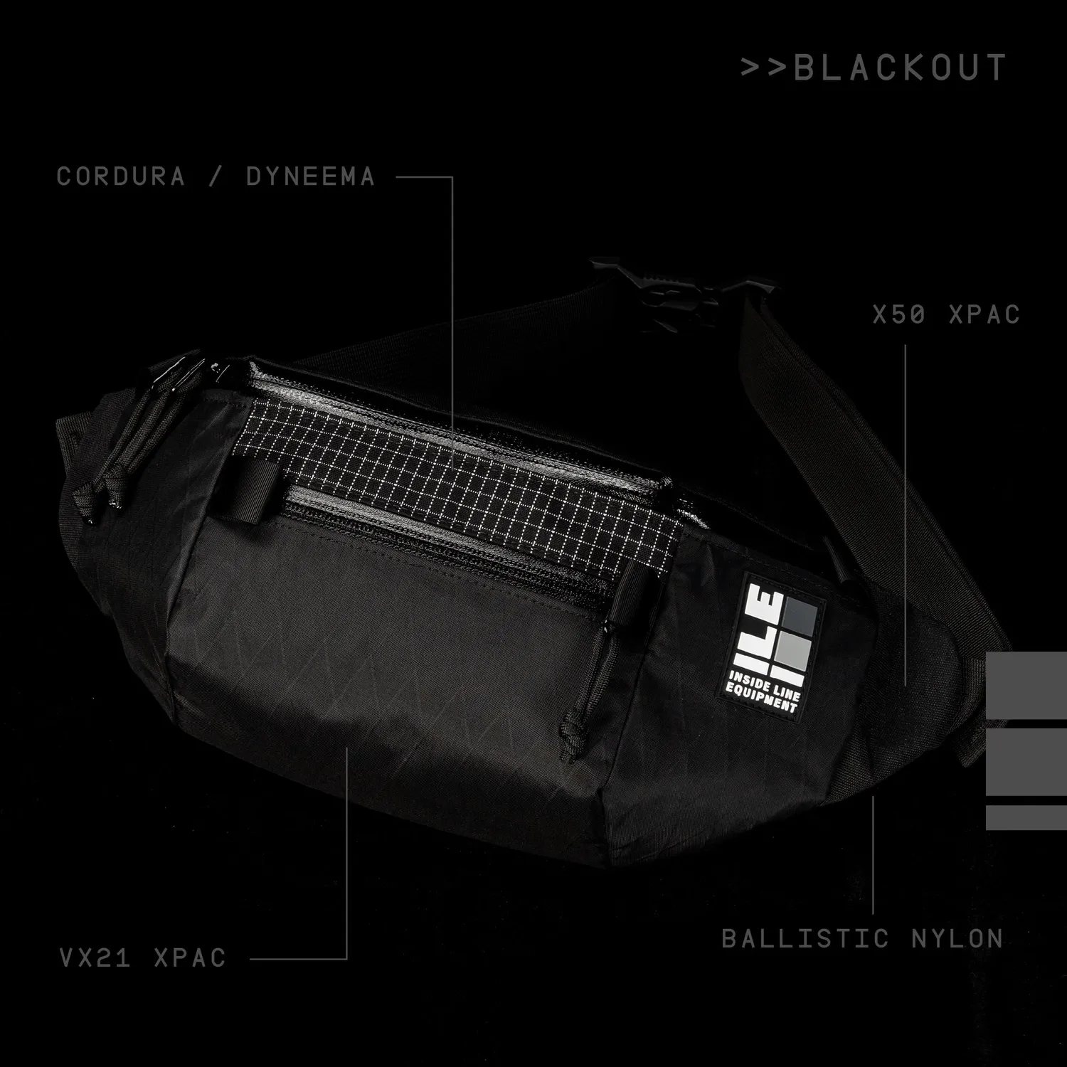 Inside Line Equipment Mini Messenger skuldertaske blackout