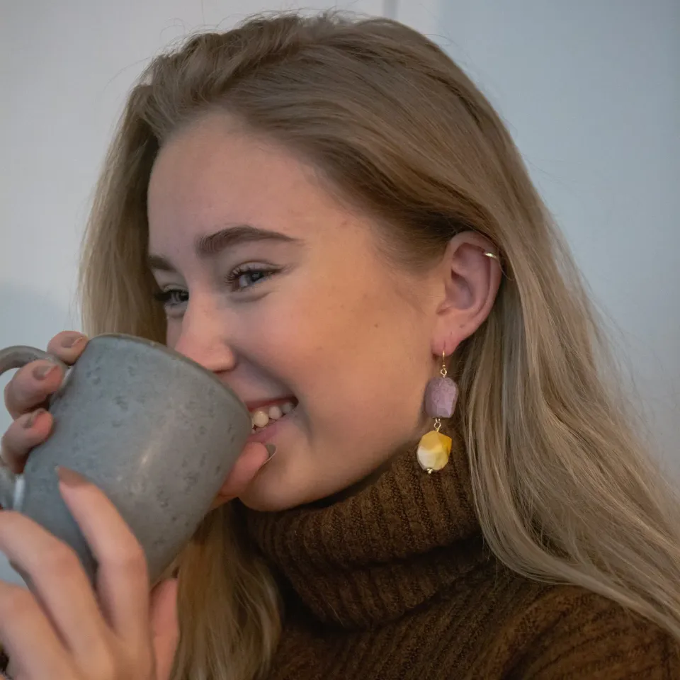 Naturam Bold & Feminine sølvøreringe jaspis