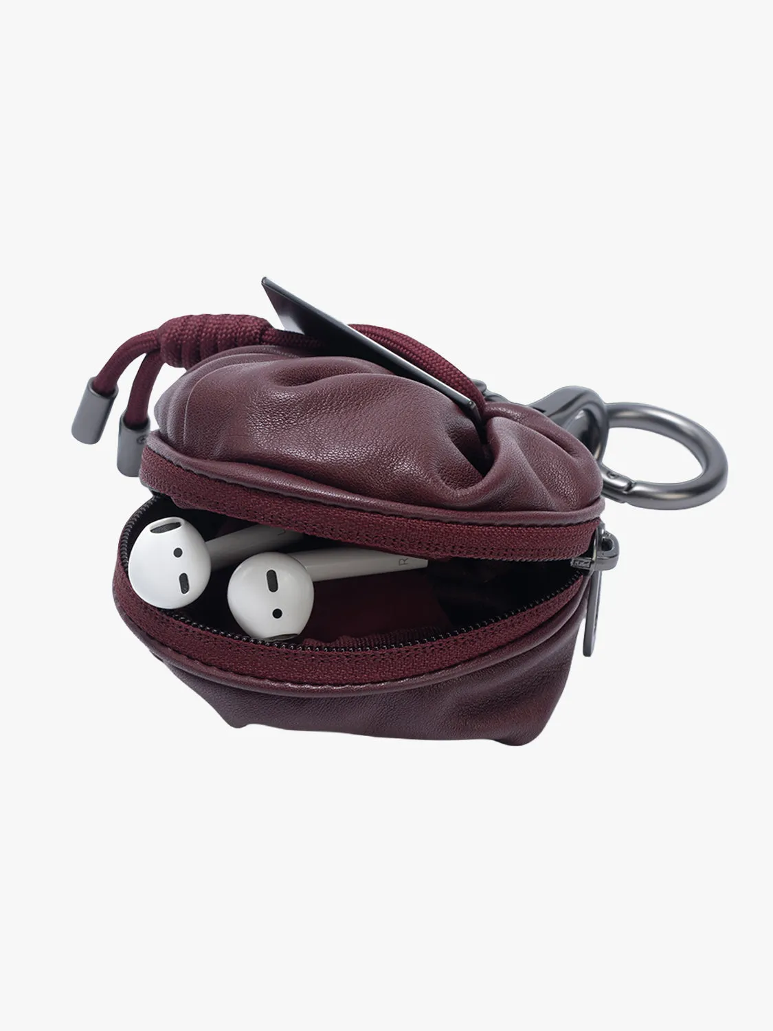 côte&ciel Aóos Nano Alias pouch burgundy læder
