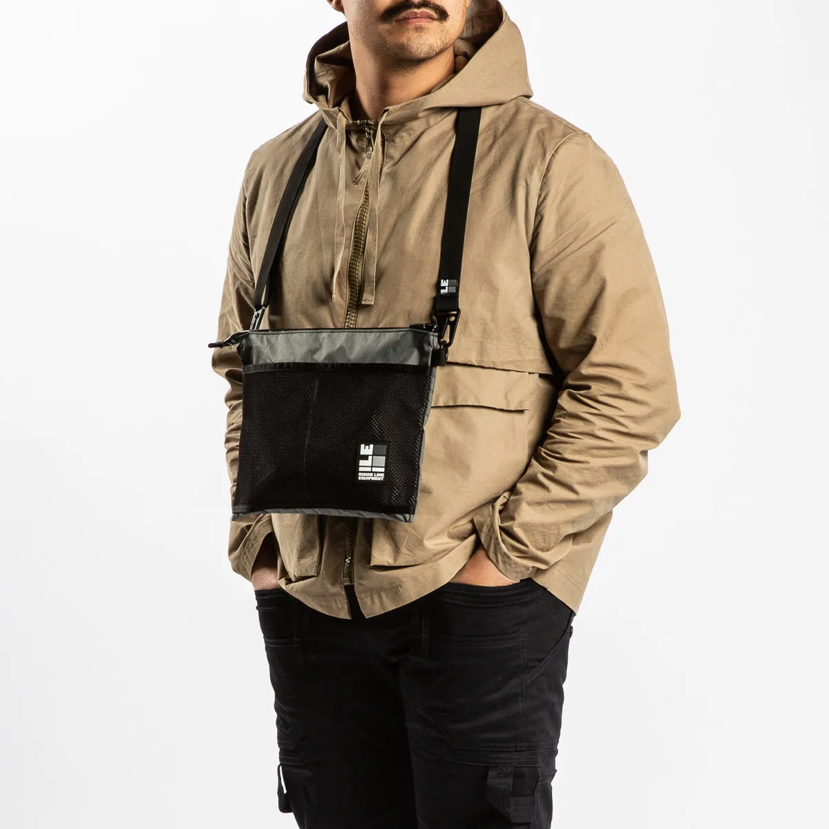 Inside Line Equipment Utility Organizer skuldertaske Black Cordura slank