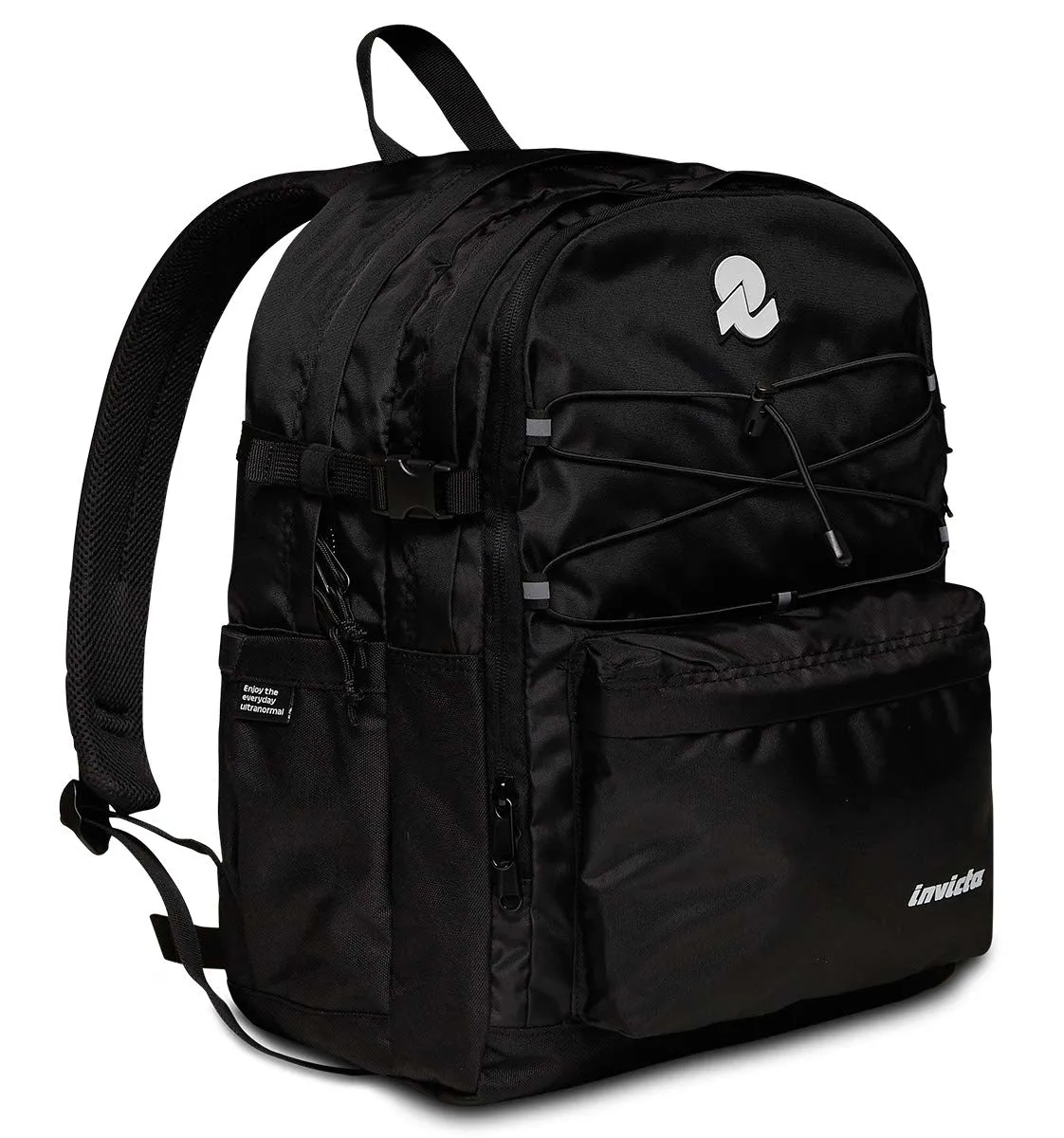 Invicta Blow Up Plain rygsæk Jet Black med pc-lomme