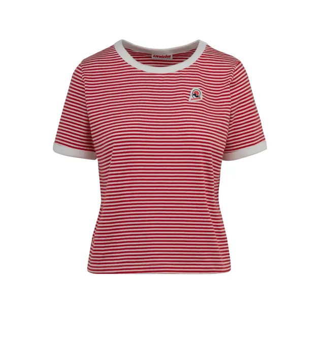 Invicta T-shirt dame økologisk bomuld stribet