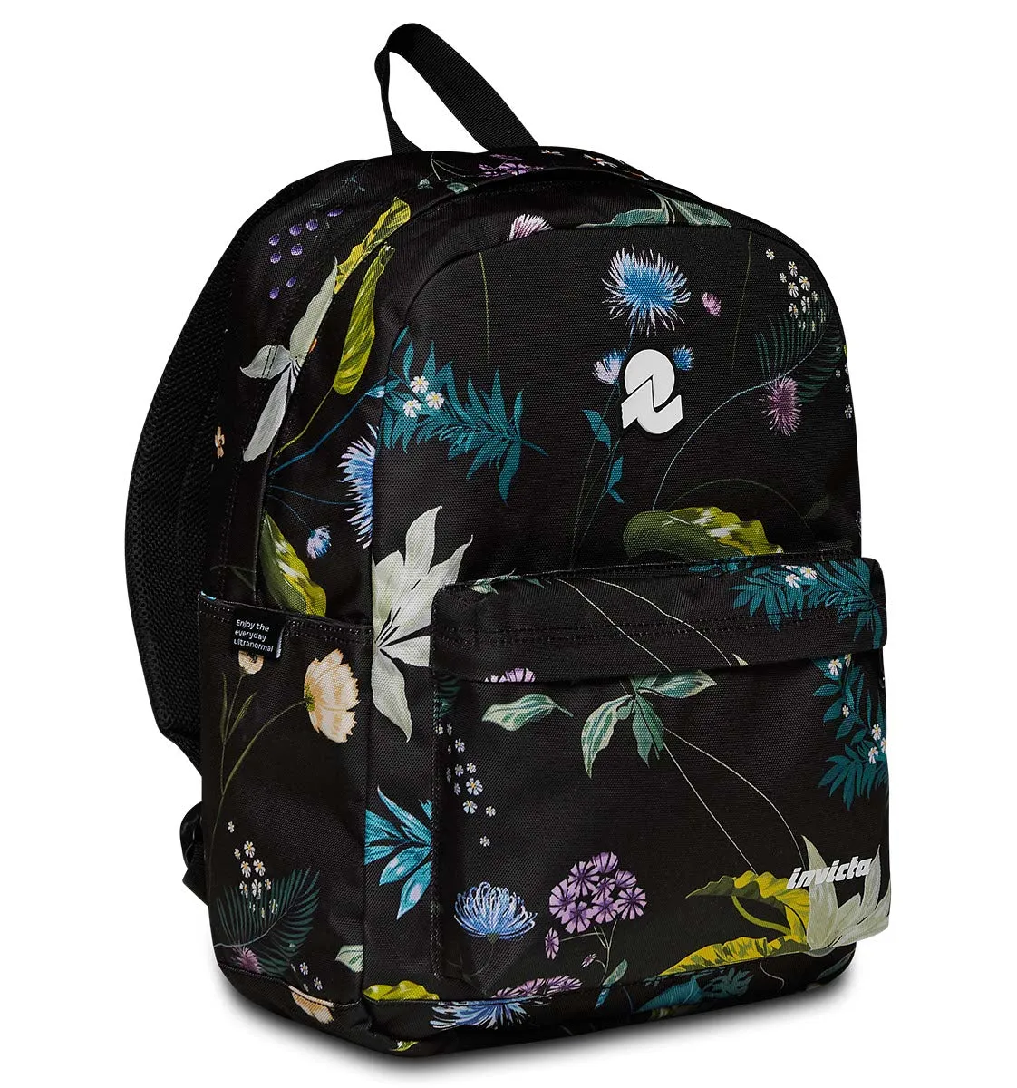 Invicta Carlson Fantasy rygsæk Black Flowers 24 liter