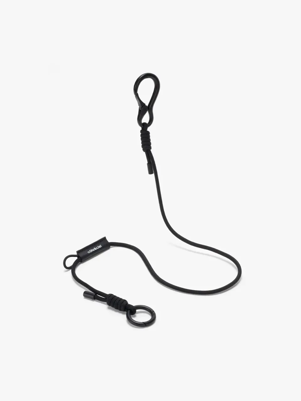 côte&ciel LetGo Cord nøglesnor sort med krog