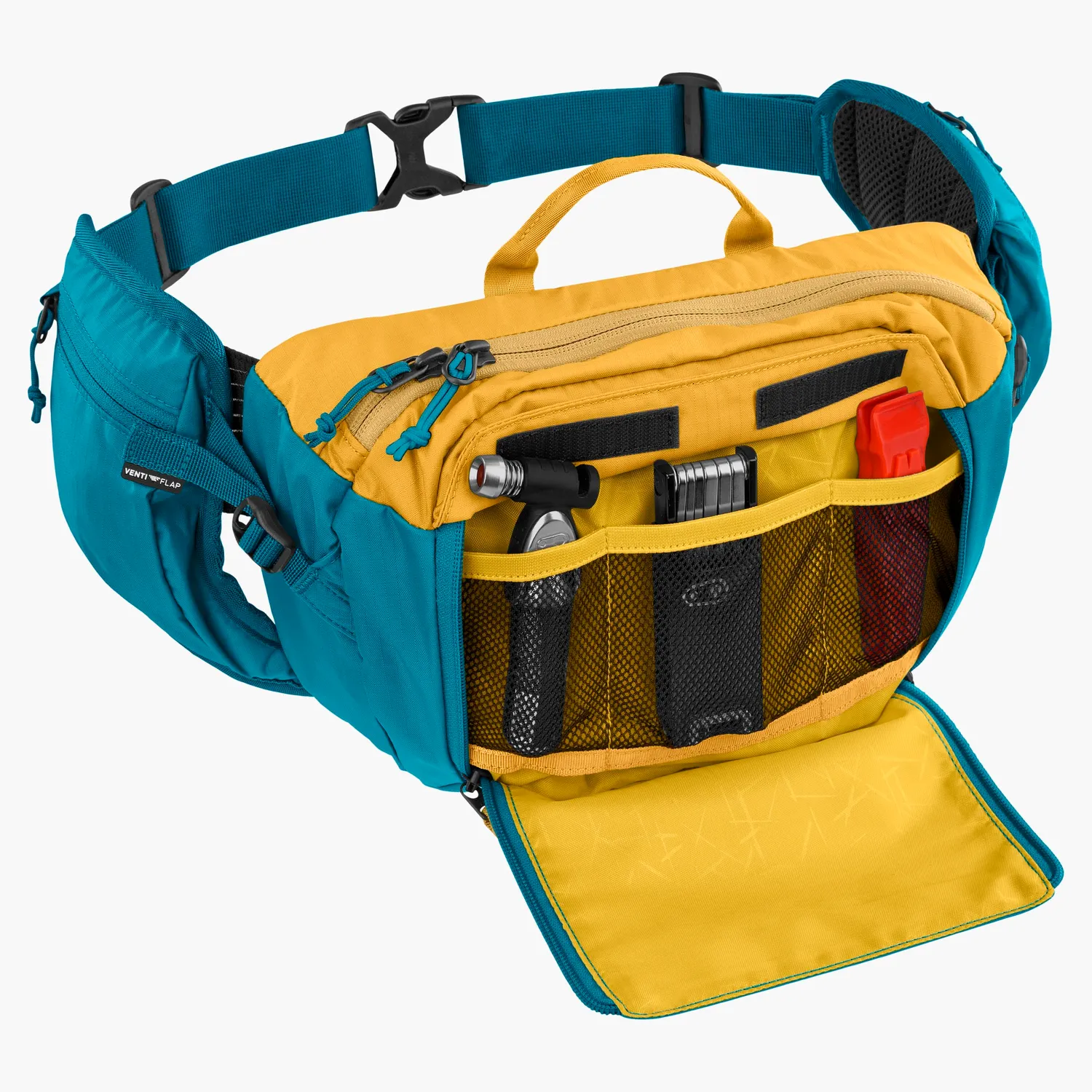 Evoc Hip Pack 3 hoftetaske 3 liter loam-ocean med 1,5 L dunk