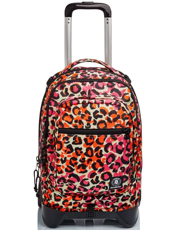 Invicta New Plug Animalier trolley-rygsæk grøn vaskbar