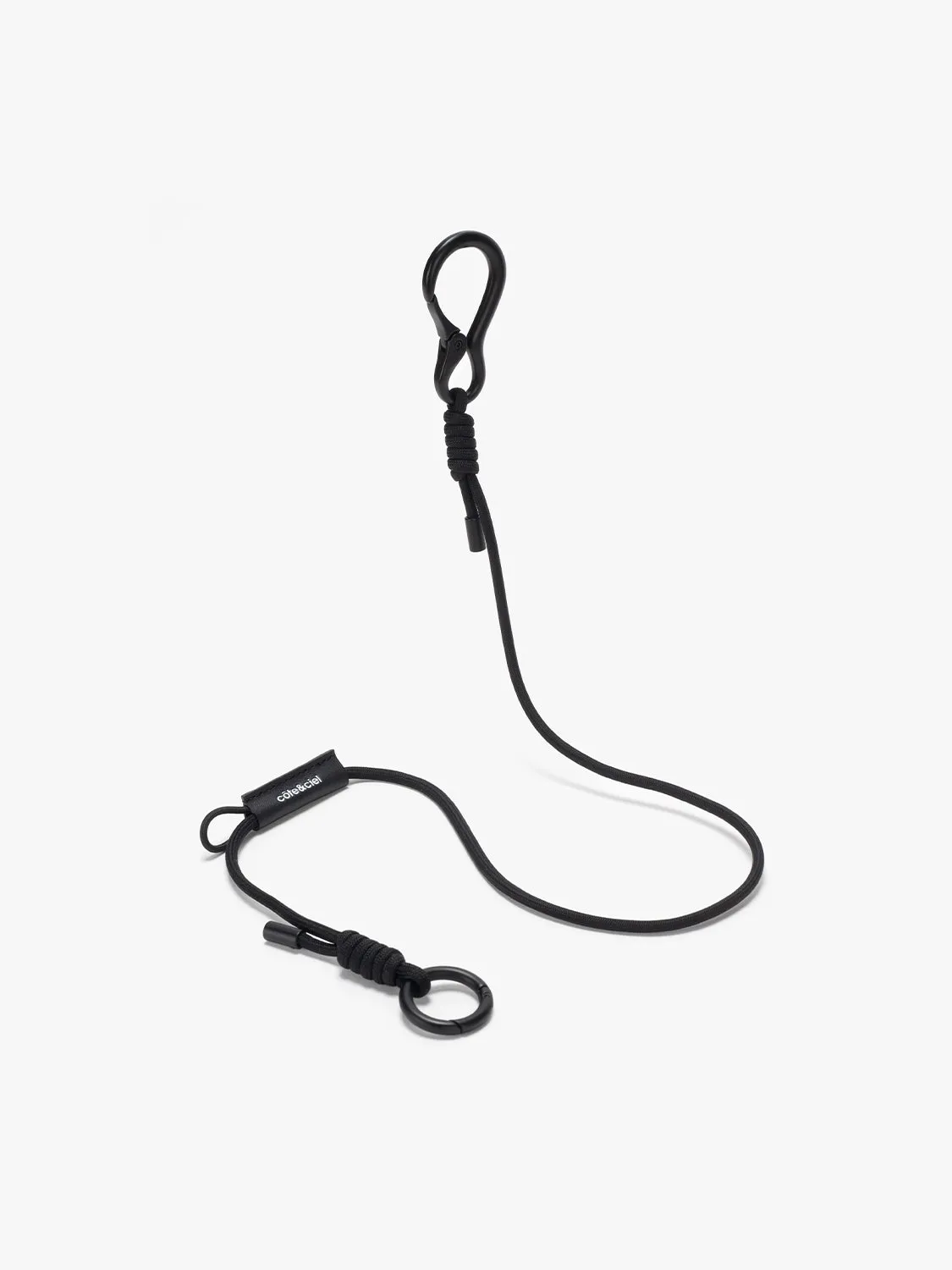côte&ciel LetGo Cord nøglesnor sort med krog