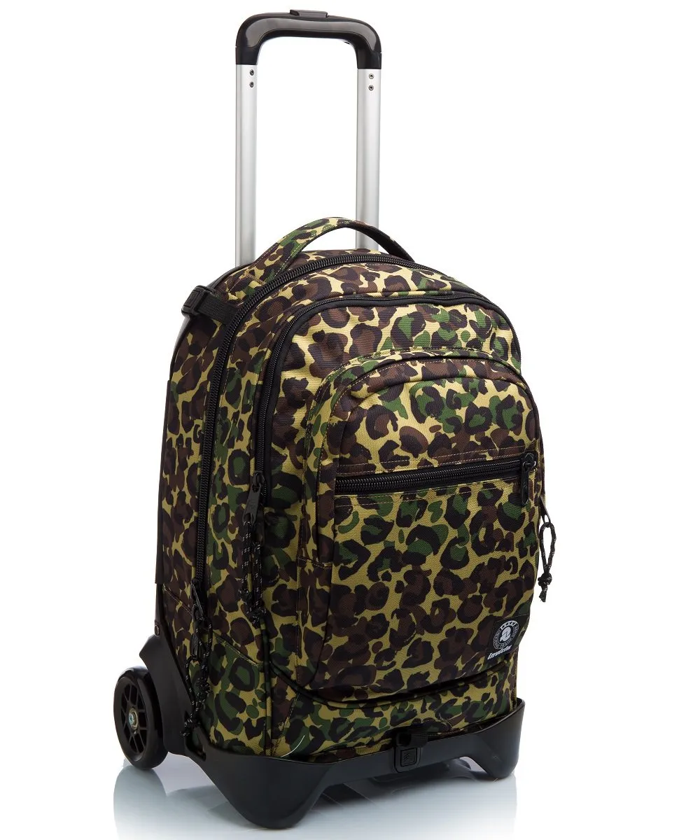 Invicta New Plug Animalier trolley-rygsæk grøn vaskbar