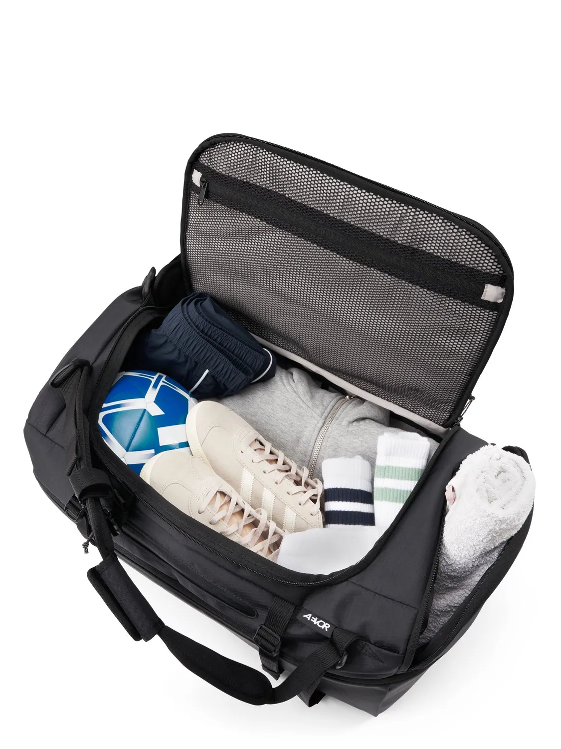 Aevor Duffel Pack rygsæk Proof Black 47-60 liter