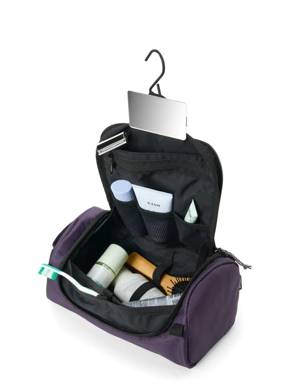 Aevor Wash Pack Proof Phantom Purple toilettaske med spejl