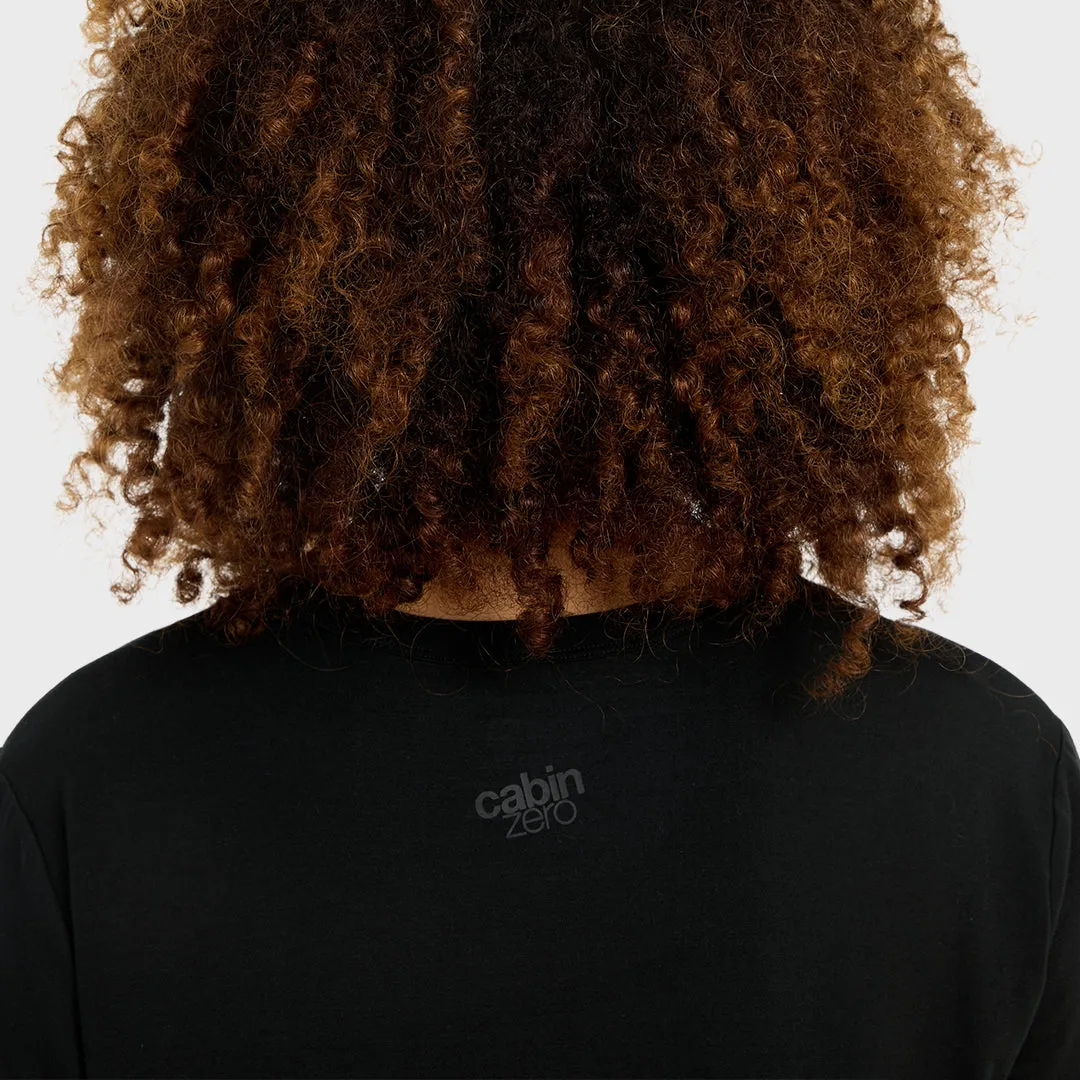 Cabin Zero Ultralight Travel T-shirt sort merino lugtfri