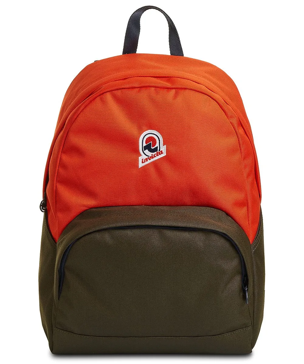 Invicta Orik Colorblock rygsæk Orange/Grøn