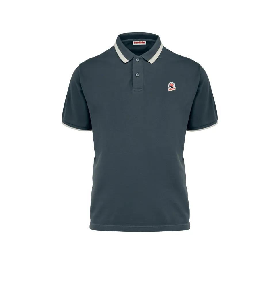 Invicta polo shirt bomuld piqué kontrastkant 297