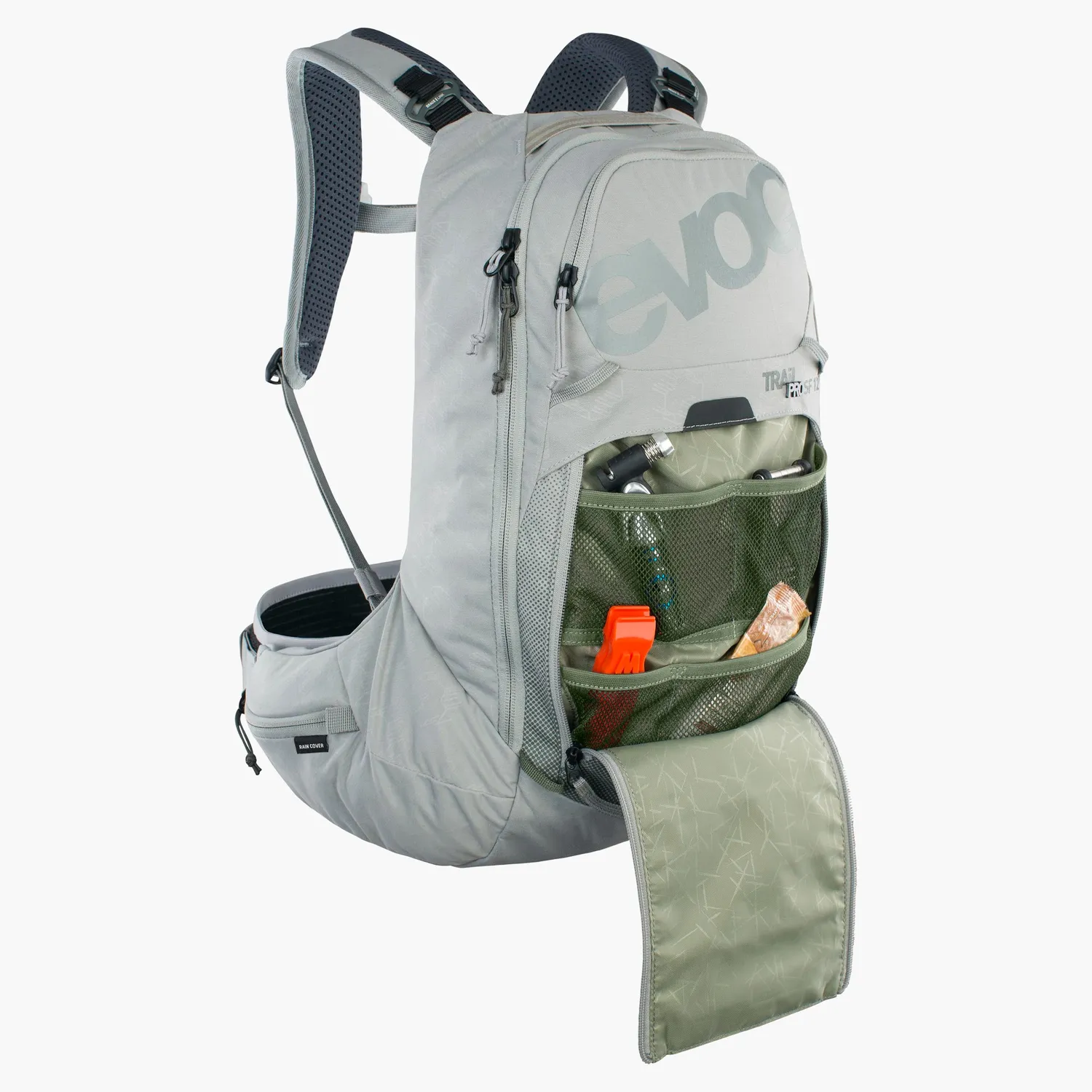 Evoc Trail Pro SF 12 rygsæk stone XS beskytter