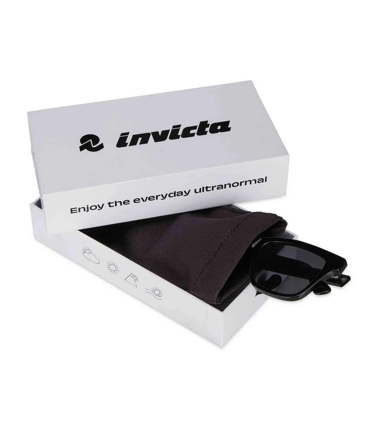 Invicta solbriller acetat røgfarvede unisex