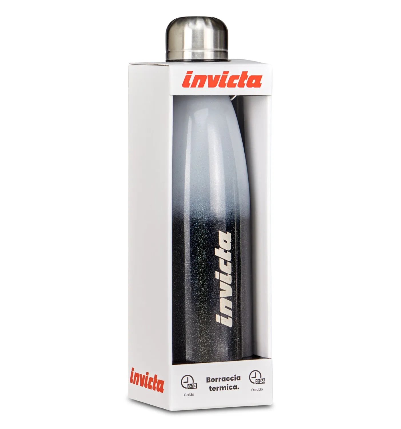 Invicta Shine termoflaske rustfrit stål med karabinlåg