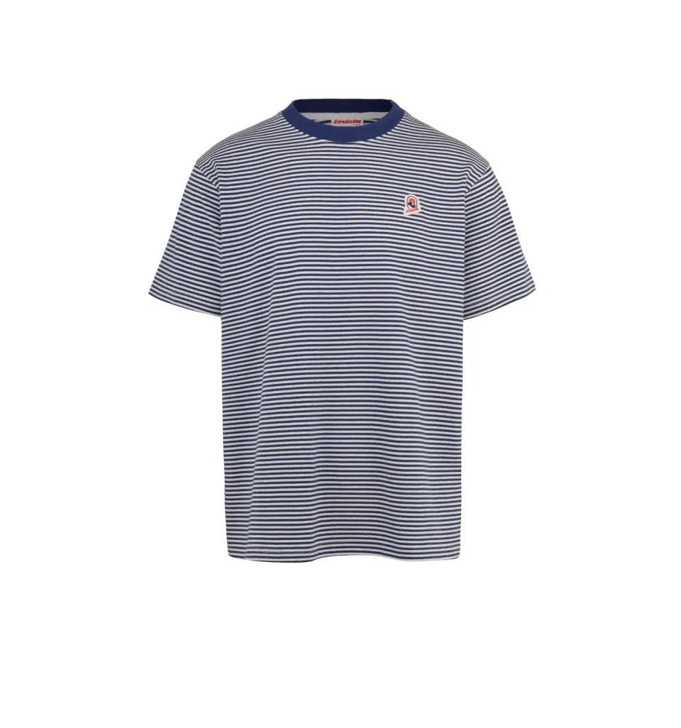 Invicta stribet T-shirt økologisk bomuld herre