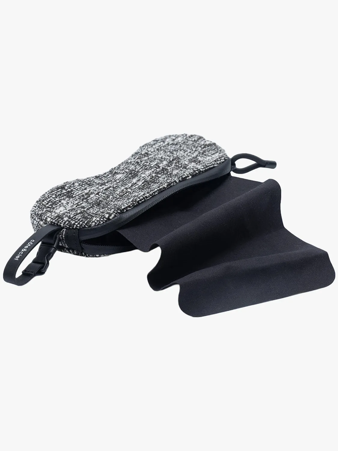 côte&ciel Eyewear Pouch Tweed brilleetui sort-creme