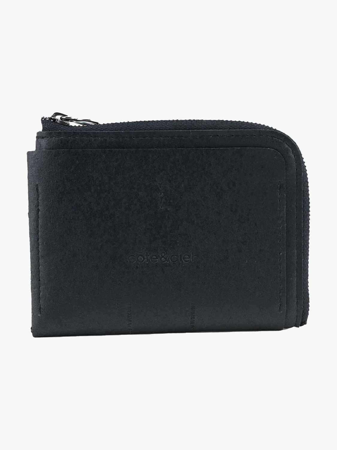 côte&ciel Zippered Wallet L pung sort genbrugslæder