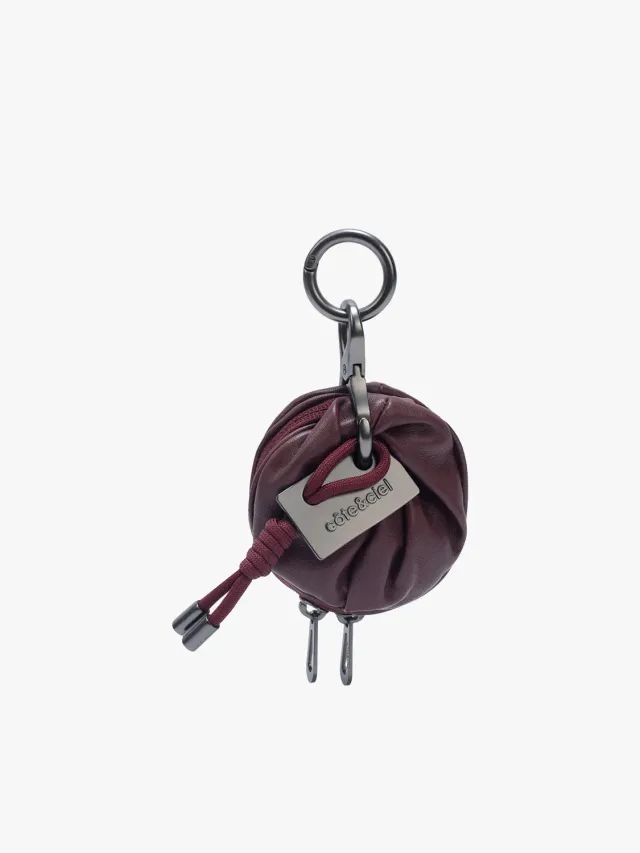 côte&ciel Aóos Nano Alias pouch burgundy læder