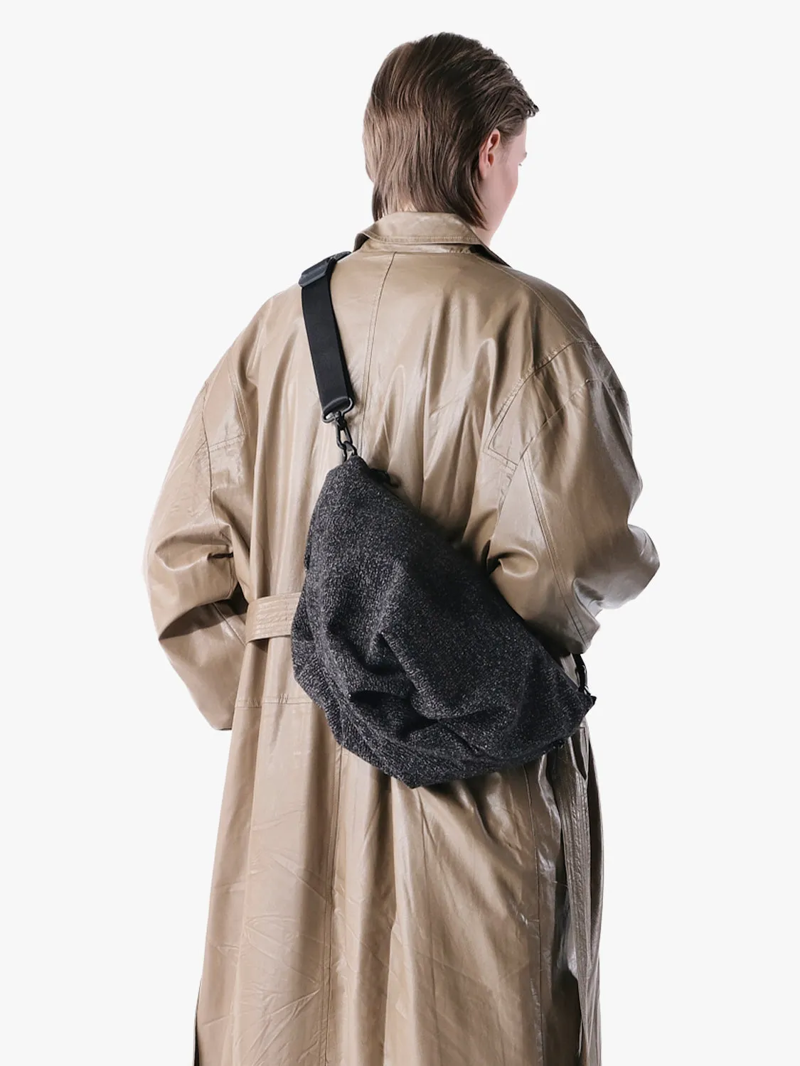 côte&ciel Orne crossbody taske 9,5L antracit tweed
