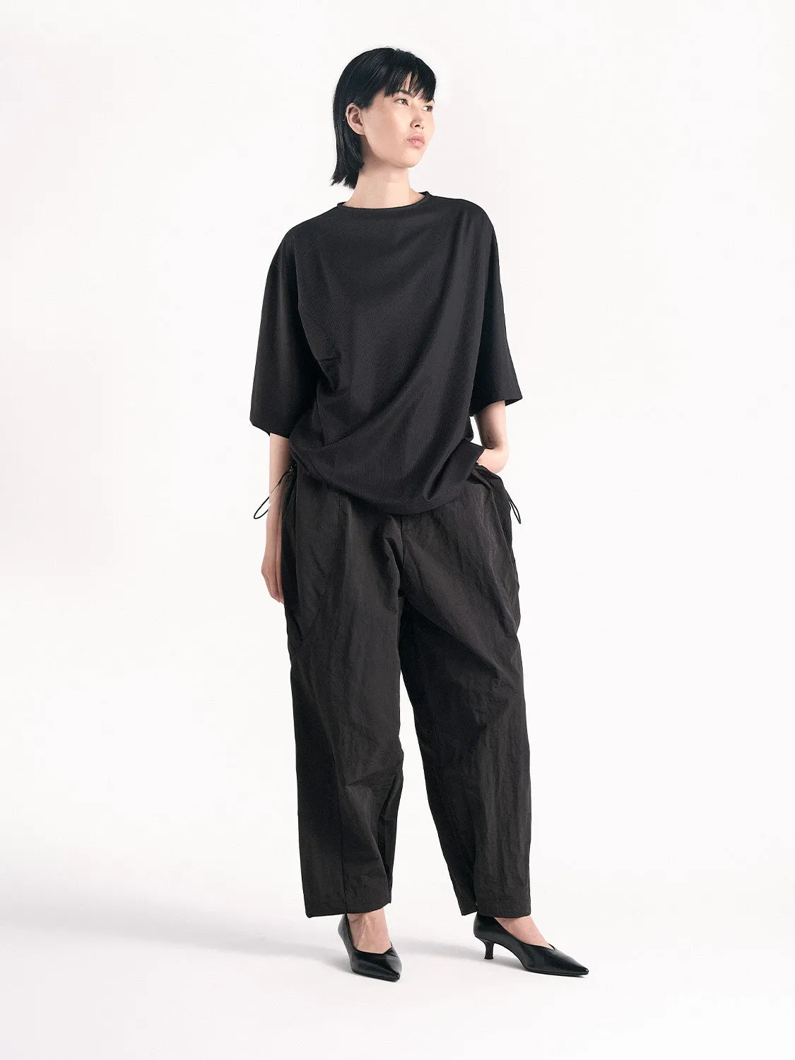 côte&ciel Radius T-Shirt sort basislag nylon