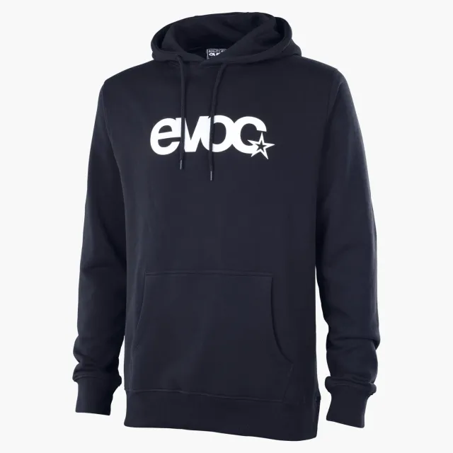 Evoc Hoody Logo hættetrøje sort økologisk bomuld