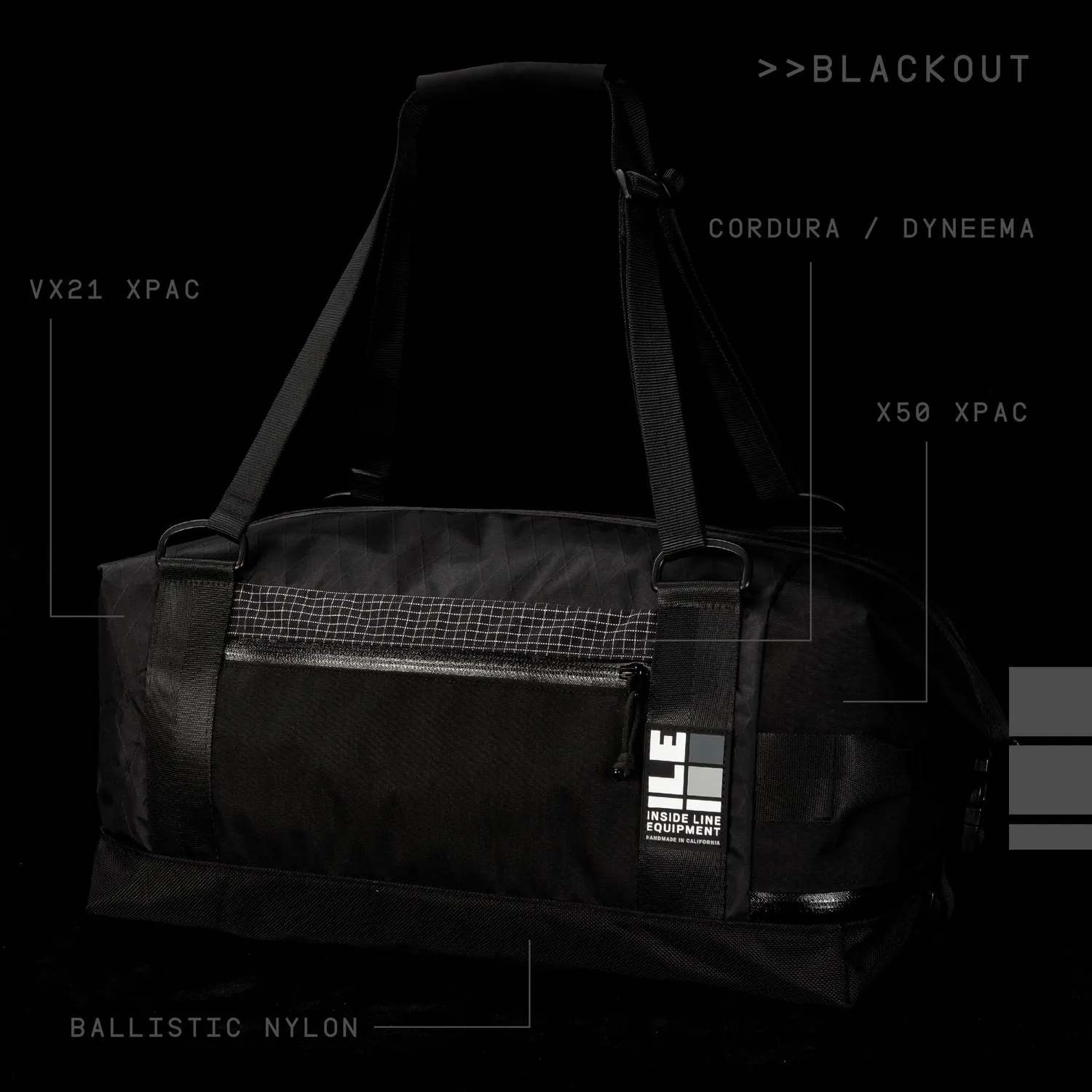 Inside Line Equipment Arid Duffle 32L rejsetaske blackout