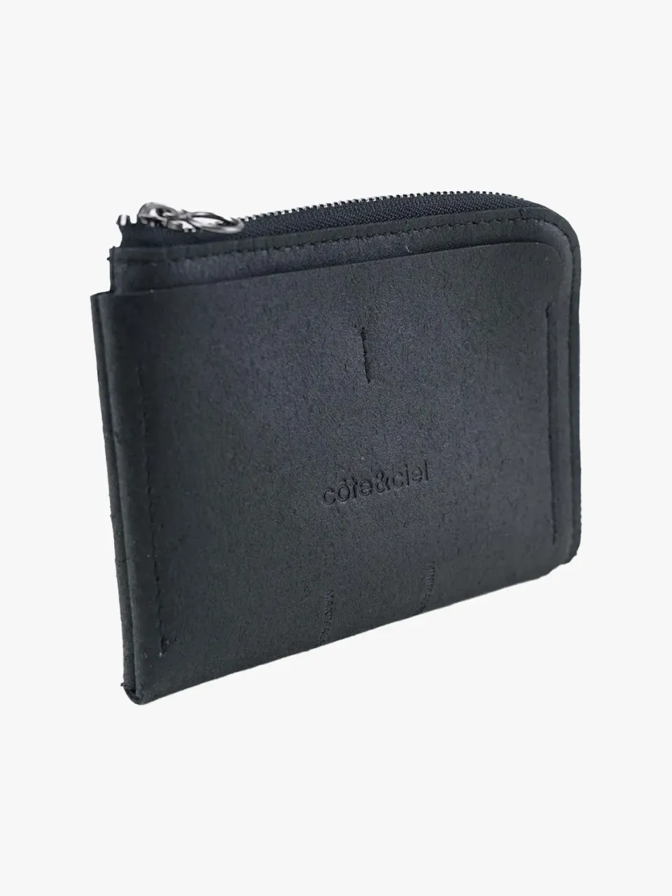 côte&ciel Zippered Wallet L pung sort genbrugslæder