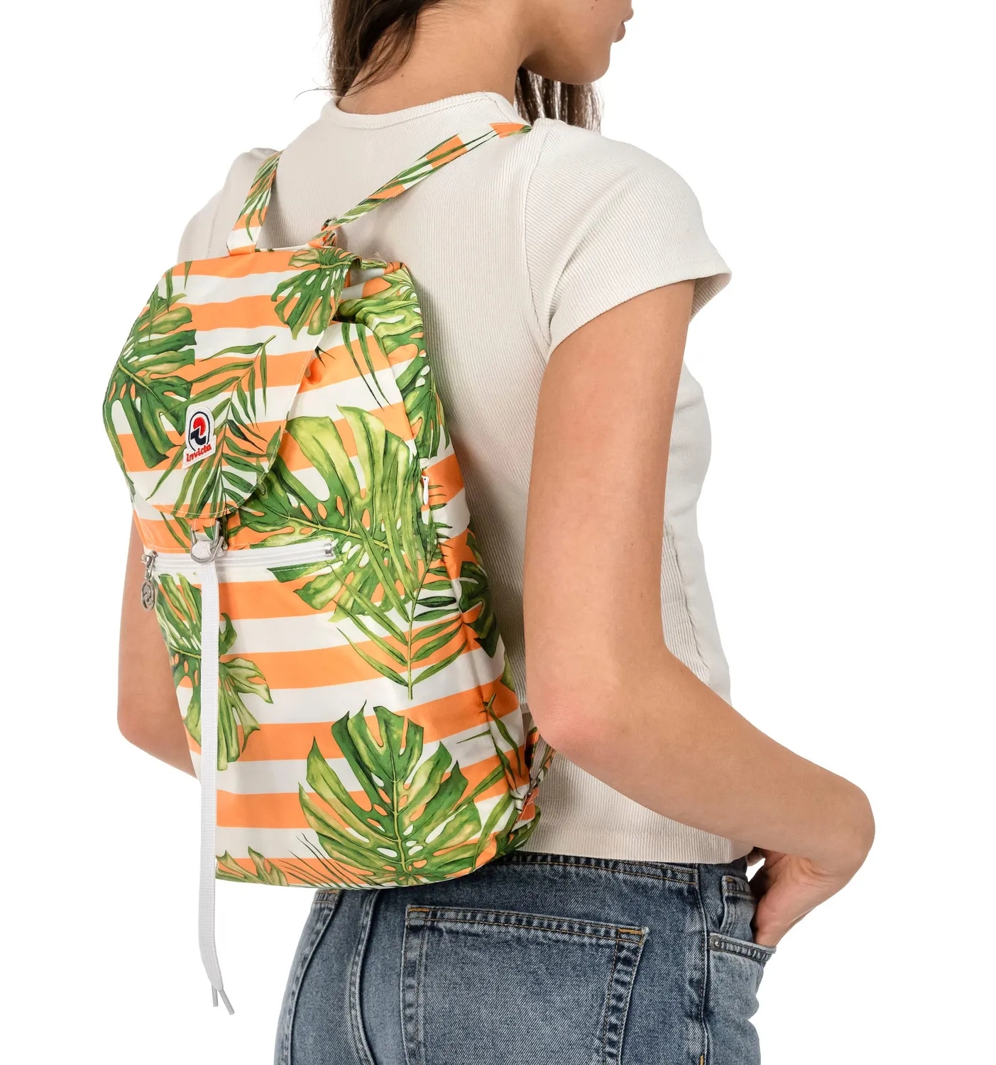 Invicta Minisac Graphic foldbar rygsæk palm