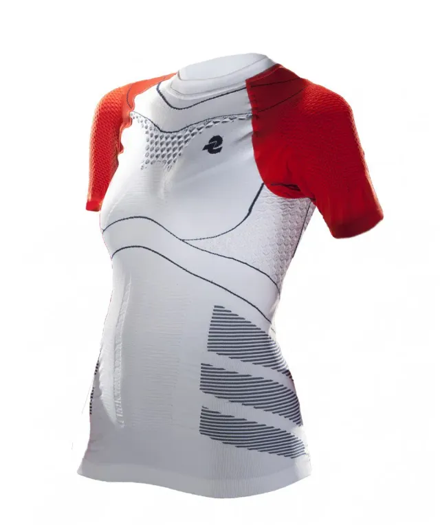 Invicta Performance Woman T-shirt hvid rød svedtransporterende