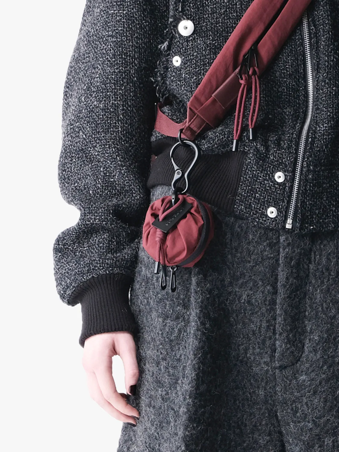 côte&ciel Aóos Nano Smooth pouch Burgundy vandafvisende
