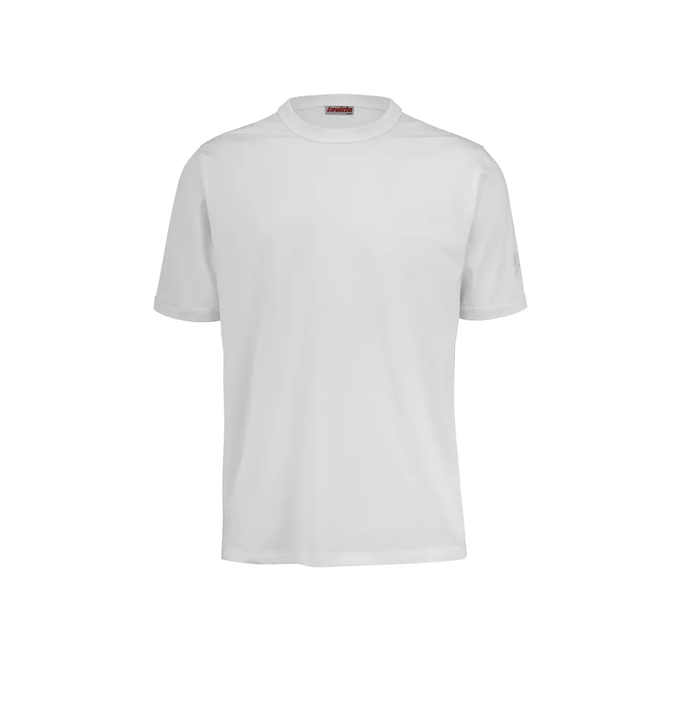 Invicta T-shirt i teknisk jersey rund hals sort 01 bomuld