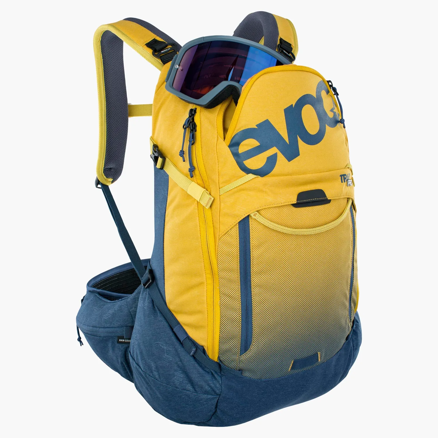 Evoc Trail Pro 26 rygsæk stone-carbon grey protektor