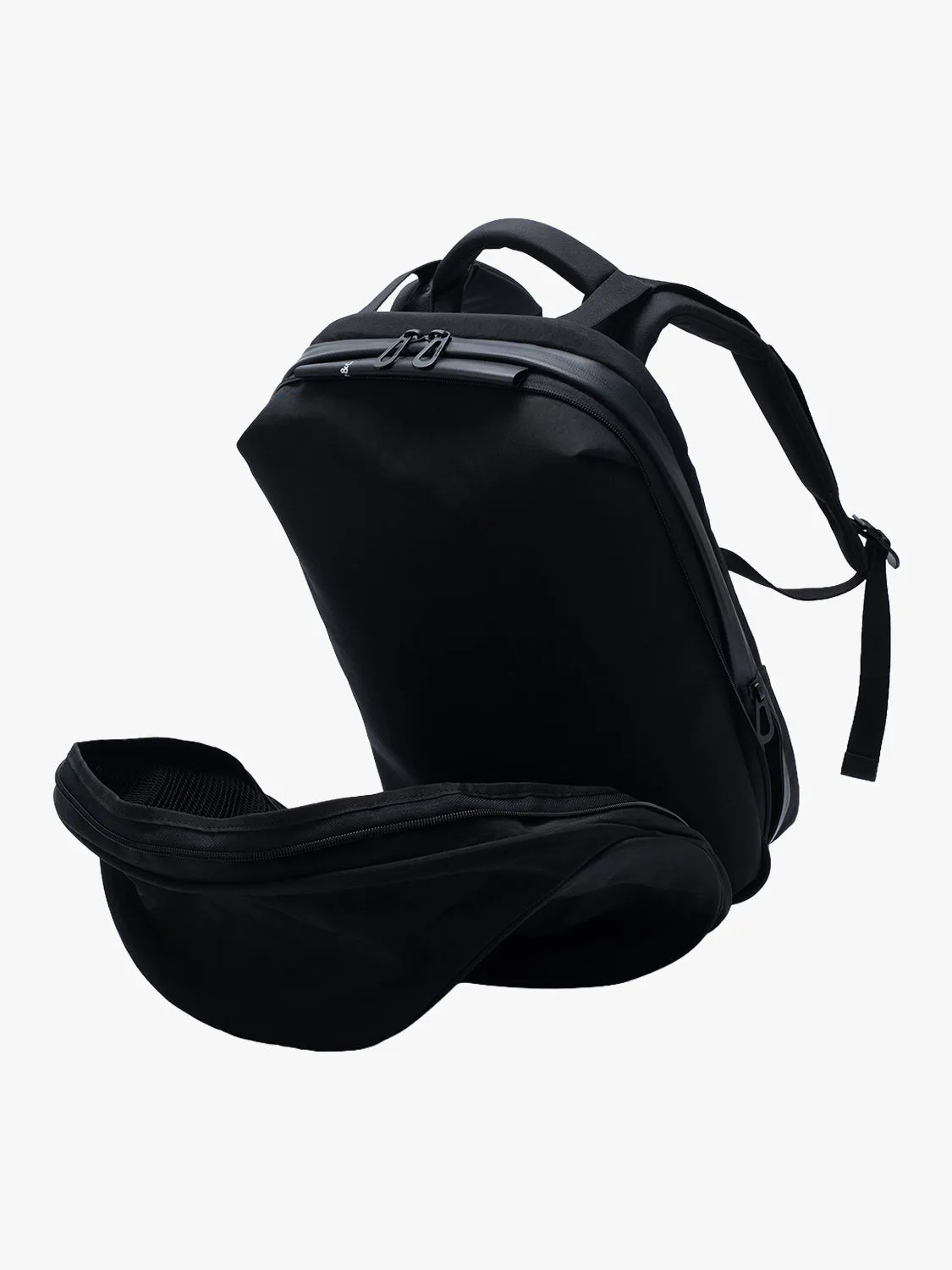 côte&ciel Elvo Carbon Black rygsæk 12L laptop 14" kan udvides