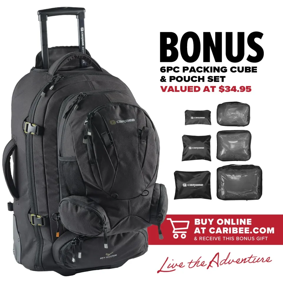 Caribee Sky Master 80L IV rejserygsæk hjul aftagelig