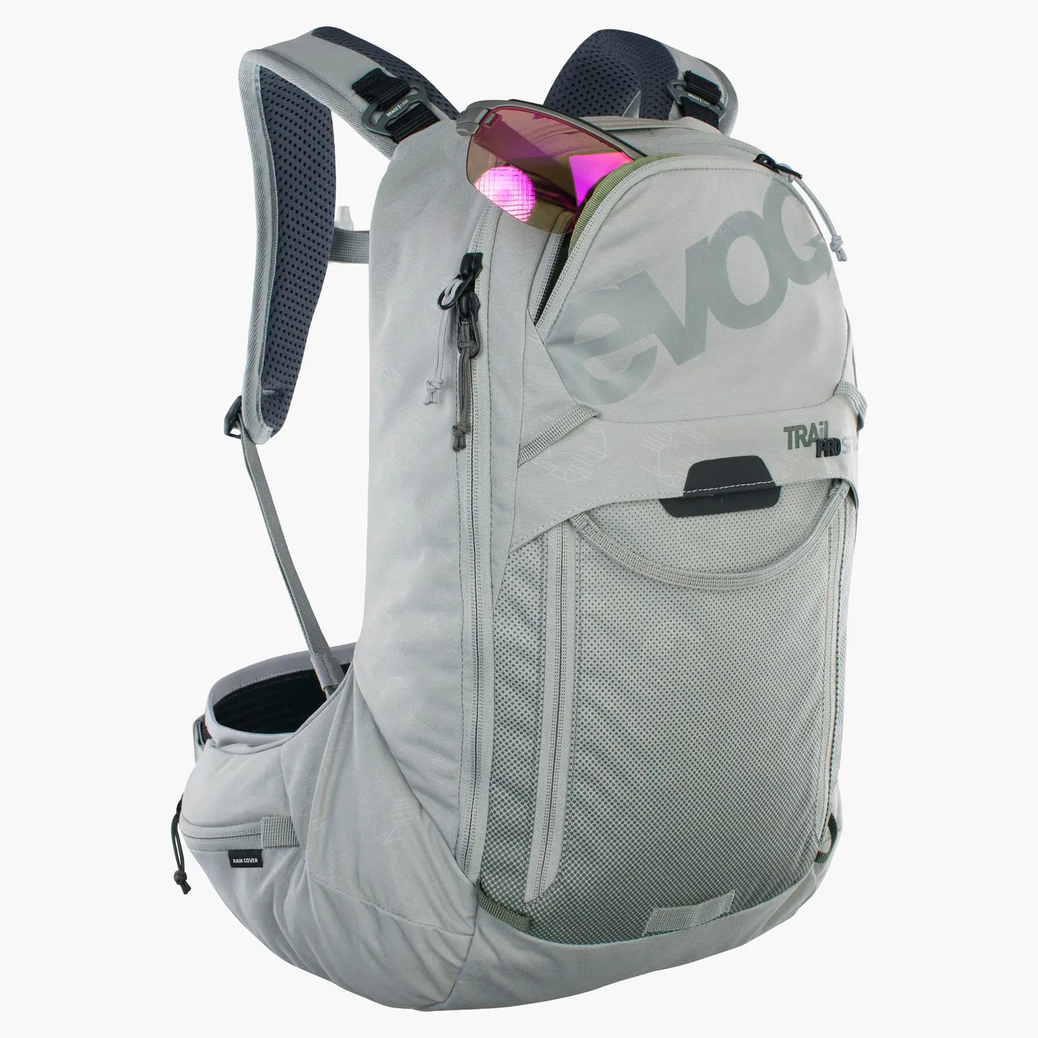Evoc Trail Pro SF 12 rygsæk stone XS beskytter