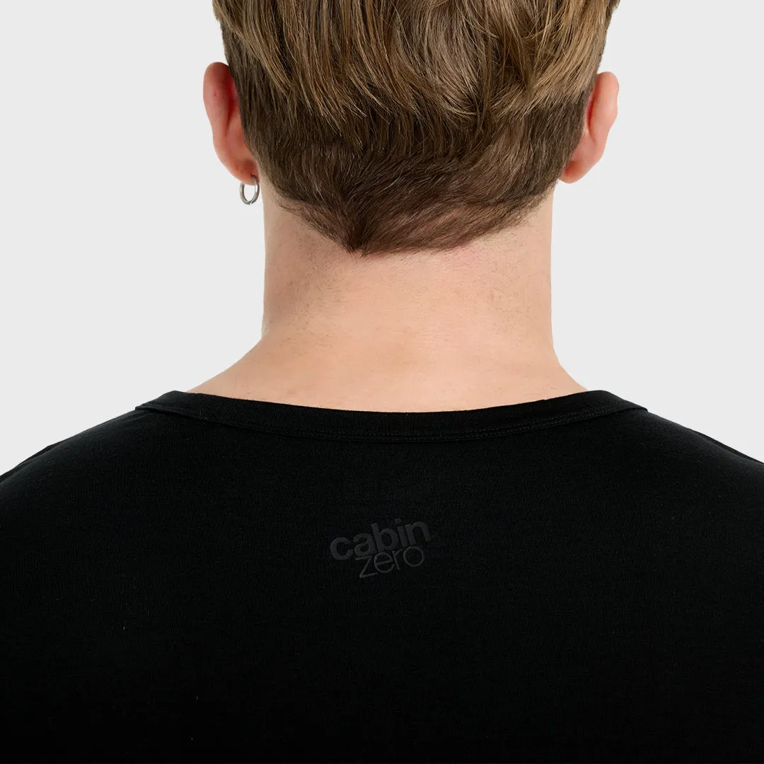 Cabin Zero Ultralight Travel T-shirt sort merino lugtfri